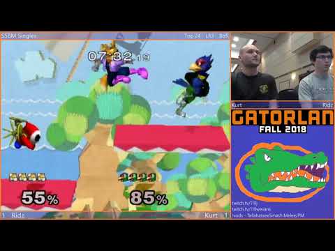 GatorLAN SSBM Singles - 9/22/18 - Ridz (Fox) Vs. Kurt (Falco) - LR3