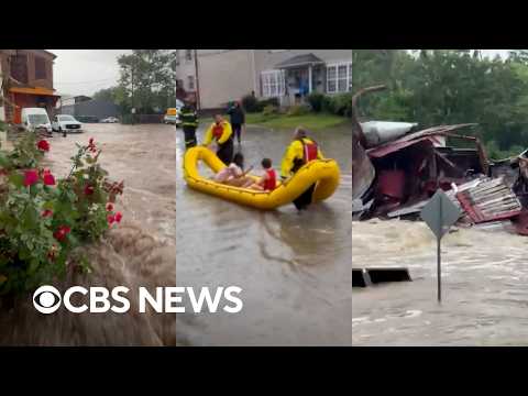 Videos show dangerous flooding in New York, New Jersey and Pennsylvania