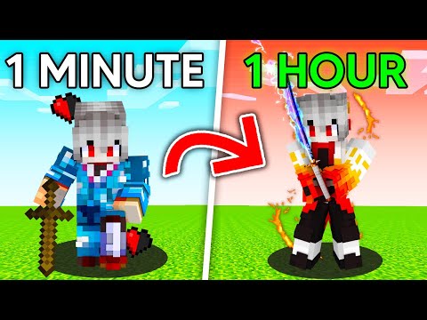 1 HOUR to become the STRONGEST Demon Slayer in Minecraft Demon Slayer Mod