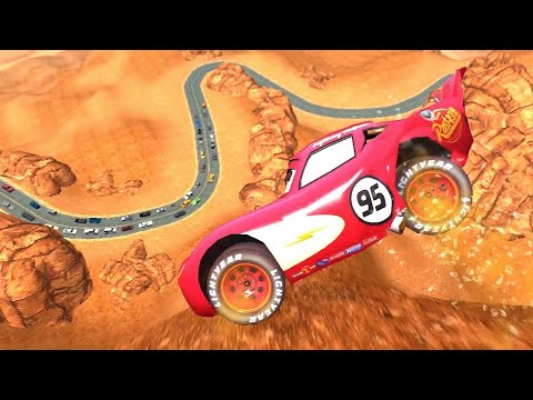 GTA 4 Lightning McQueen (Radiator Springs) Cliff Drop Crash Testing Ep. 1 GTA IV Desert Map