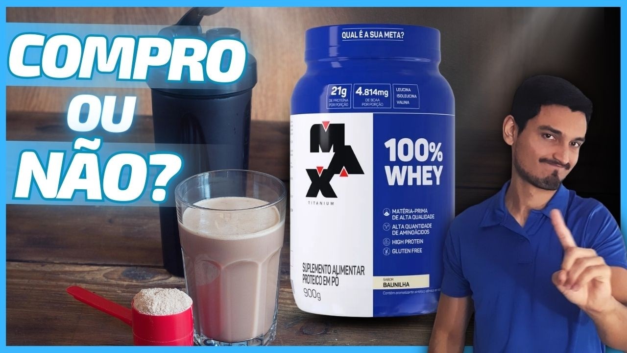 Miniatura da avaliação em vídeo de Top Whey 3W Mais Performance 1,8kg Sabor Morango Max Titanium Titânio
