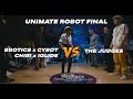 Bbotics Cybot Chibi IGlide Vs The Judges Unimate Robot Finals X Stance