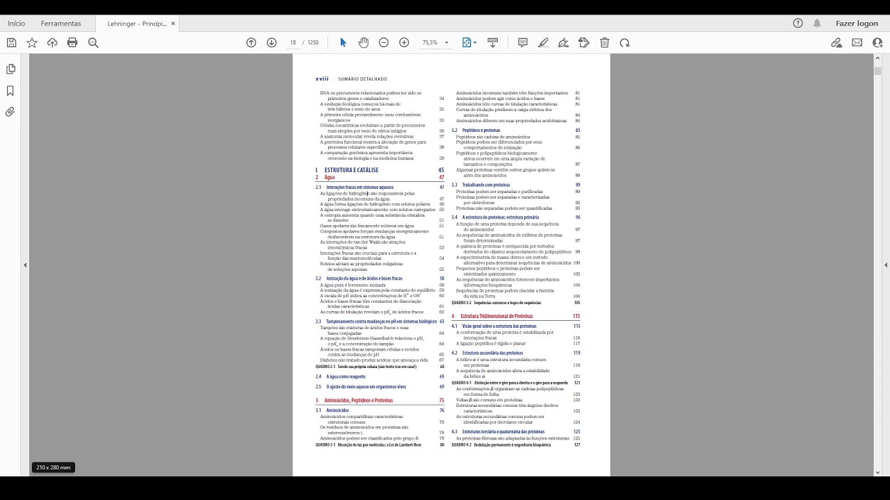 Leitura comentada Lehninger - 1º capítulo