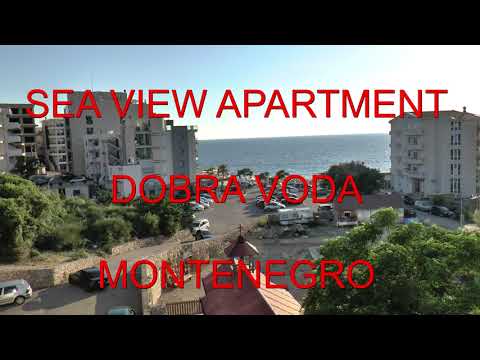 Апартамент с гледка море, частни квартири в града Dobre Vode, Черна Гора - Video