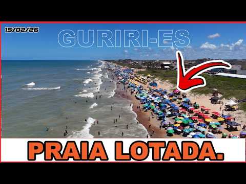 PRAIA LOTADA, MUITO CALOR NESTE CARNAVAL EM GURRI EM SÃO MATEUS - ES.  15/02/2026