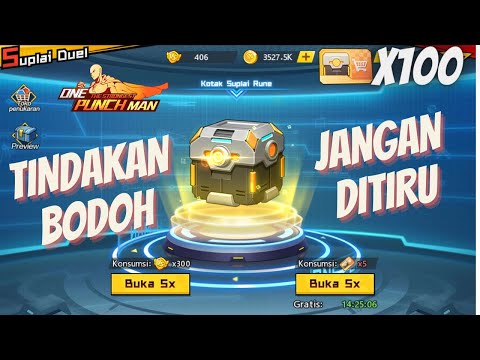 7.500++ Diamond Gacha x100 Kotak Suplai Rune Jangan Ditiru !! - One Punch Man The Strongest