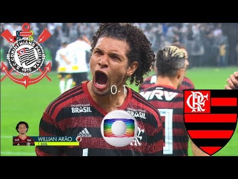 Gol - Corinthians 0 x 1 Flamengo - Copa do Brasil 2019 - Globo HD