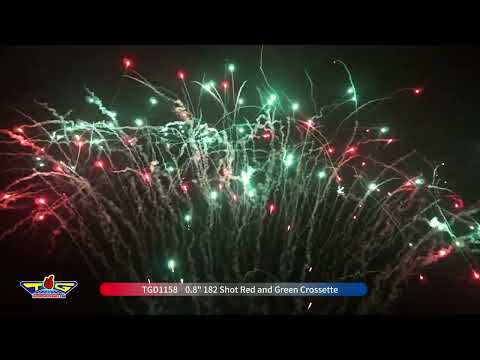 TGD1158 0.8" 182 Shot Red and Green Crossette