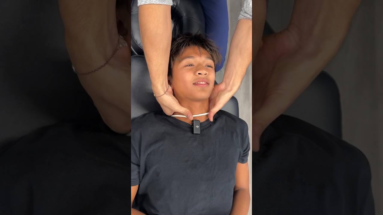 He was cracking his neck without me