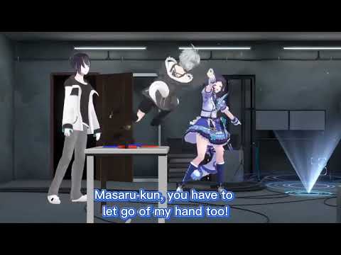[Eng Sub] Secret scene from Arm wrestling in Suzuki Masaru's 3D debut [Nijisanji]