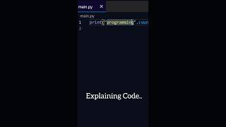 Count specific char in string using Python  #coding #python #programming 