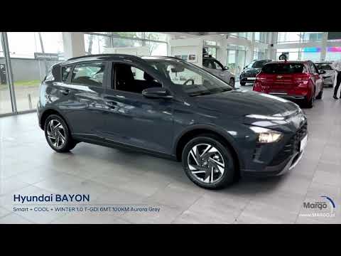 Hyundai BAYON Aurora Grey Smart + COOL + WINTER 1.0 T-GDI 6MT 100KM - prezentacja wizualna