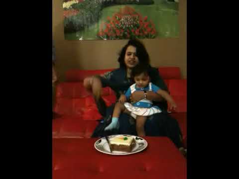 Sreenidhi's 10th month cake cutting ceremony