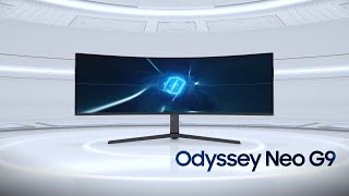 Video 1 of Product Samsung Odyssey Neo G9 S49AG95 49" DQHD Ultra-Wide Mini-LED Gaming Monitor (2021)