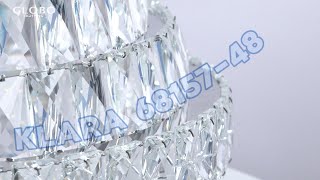 Globo 68157-48 KLARA - Křišťálový stropní lustr stmívatelný ovladačem, LED 48W, 2700–6000K, Ø 50cm