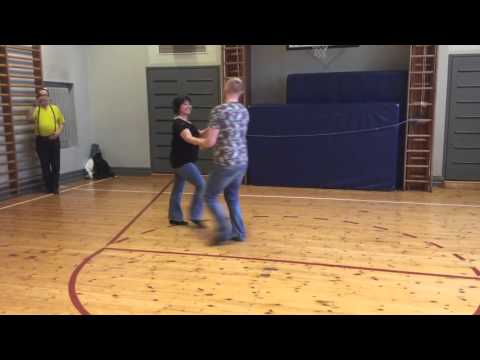 Rake Salo & Hanna Tuominen West Coast Swing demonstration 12.4.2016 Helsinki
