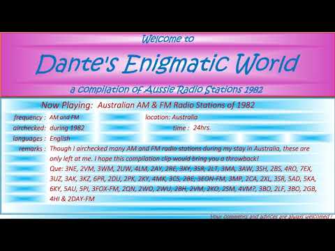 A Compilation of Australian AM & FM radio stations of 1982 (sign-ons, sign-offs, jingles and IDs)