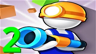 👷 Block Crusher: Break The Wall 🧱 GAMEPLAY Part 2 Levels 3-5 (Android, iOS)