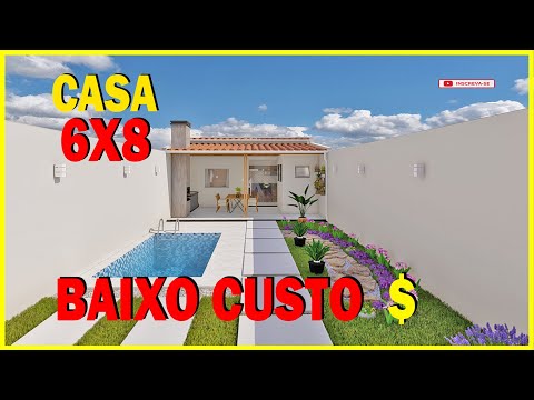 SMALL SIMPLE BACKYARD HOUSE │ 1 BEDROOM │ 6X8 │ 48M² │ 6X20 PLOT