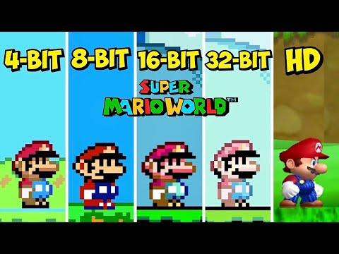 Super Mario World 4-BIT vs 8-BIT vs 16-BIT vs 32-BIT vs HD [which is best?]