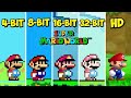 Super Mario World 4 BIT Vs 8 BIT Vs 16 BIT Vs 32 BIT Vs HD Which Is Best