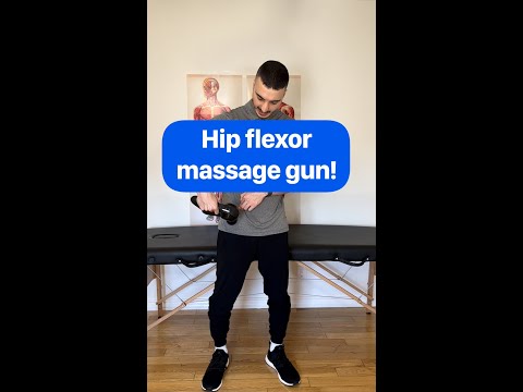 Improve tight and stiff hips with massage gun!