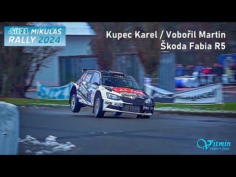 SHOW - Karel Kupec / Martin Vobořil - Škoda Fabia R5 - Síť21 Mikuláš Rally 2024 Slušovice - DRIFT
