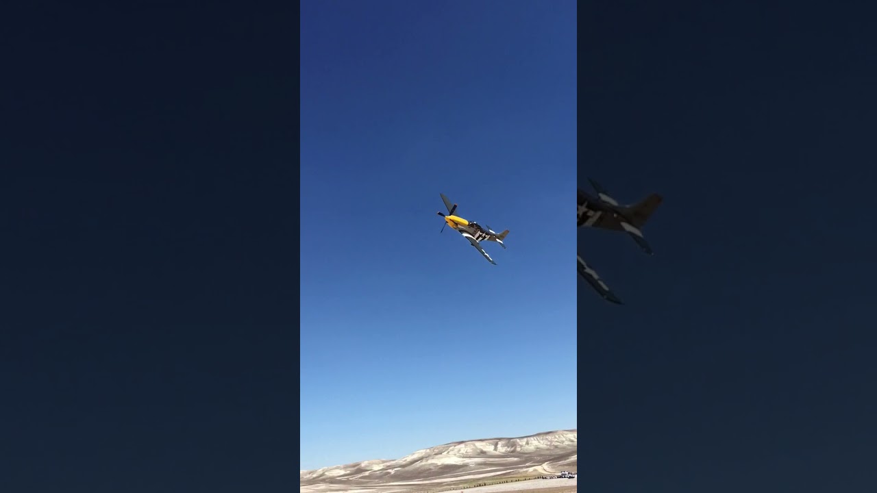 P-51 Mustang Low Pass (pure engine sound and muzzle whistle)