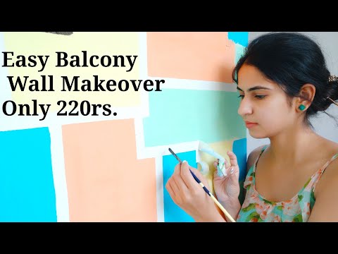 DIY Easy Wall Makeover in 200Rs.| Design Your Old Walls| Easy Wall Paint Free Hand Design by Tulika