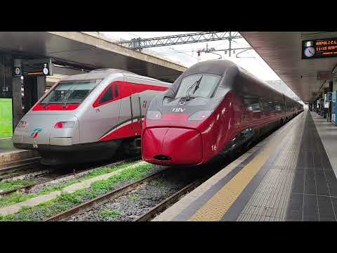 Roma Termini - Frecciargento vs Italo #train #zug  #trenitalia #italo #enea #поезда #railway #高速列車