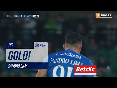 Golo Sandro Lima: Sporting 5-(1) Alverca (Taça da Liga 25/26 - Quartos de Final)