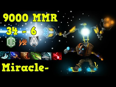 Miracle-  9000+ MMR  Tinker  34-6  - OG vs Alliance - Dota 2