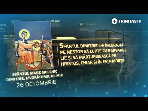 Sfântul Mare Mucenic Dimitrie, Izvorâtorul de Mir - 26 octombrie #Sinaxar