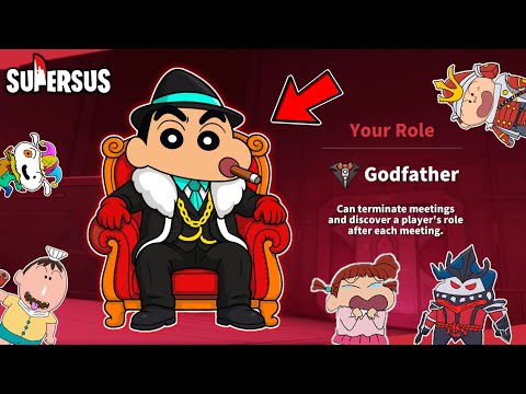 Shinchan Became Godfather In Super Sus 😱🔥 | Shinchan Playing Among Us 3D | Funny Game 😂