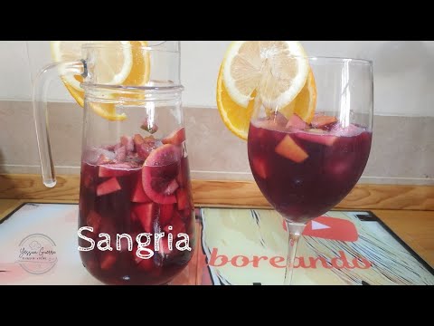 SANGRÍA CASERA CON FRUTA 🍑🍏🍐🍇 RECETA FÁCIL Y REFRESCANTE¡¡¡