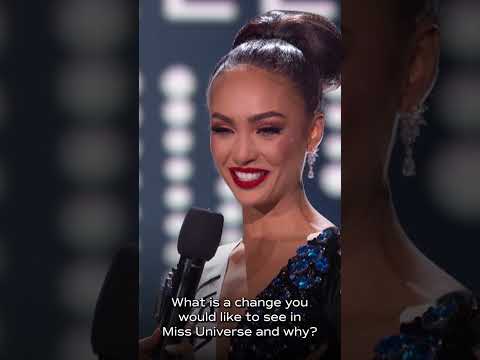 TOP 5 Q&A! Miss Universe R’Bonney Nola’ nailed it! #missuniverse #71stmissuniverse