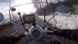 preview picture of video '02.2015 Vespa PX 125 Custom GoPro 4 Silver Greifensee Fahrer Sicht (2)'