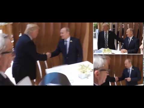 Donald Trump dhe Vladimir Putin shtrengojne duart per here te pare