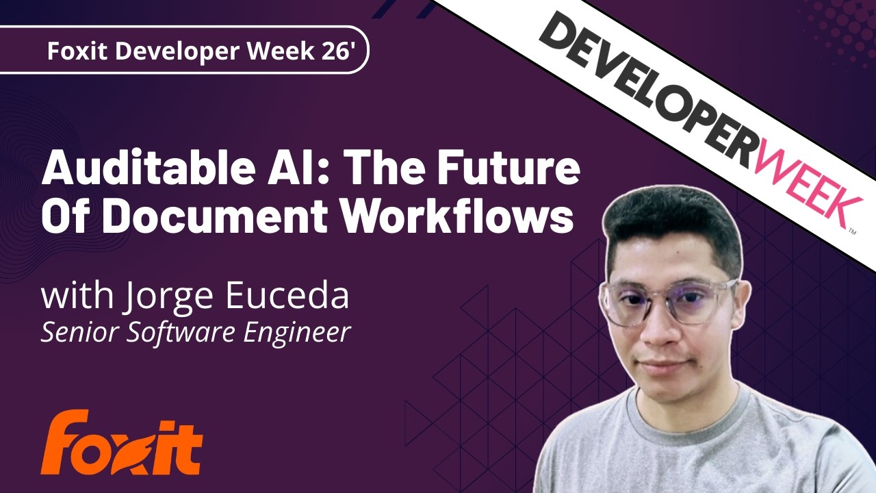 Foxit API Developer Week Presentation 2026