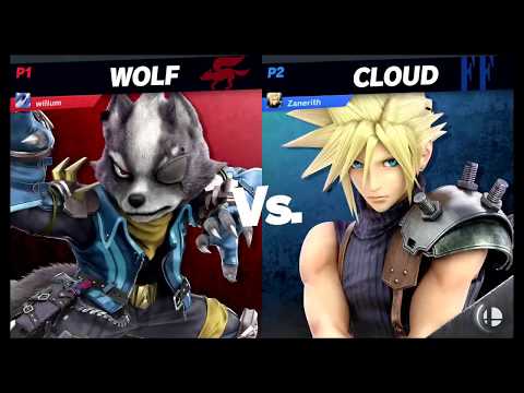 Zanerith (Cloud) vs Willum (Wolf) Smash Ultimate