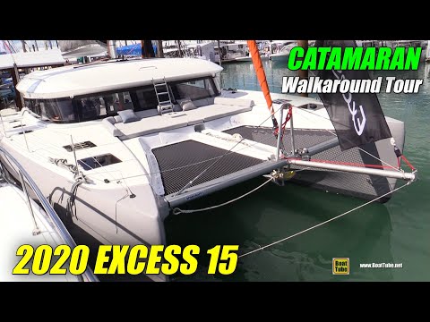 2020 Excess 15 Sail Catamaran - Walkaround Tour - 2020 Miami Boat Show
