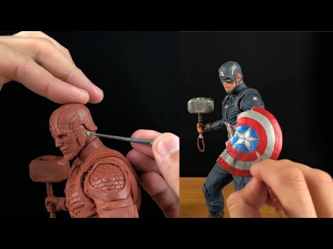 SCULPTING CAPTEN AMERICA - POLYMERS CLAY SCULPTURE | AVENGERS SCULPTURE