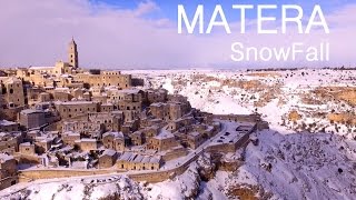 MATERA SNOWFALL by Drone