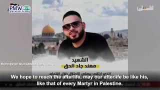 Martyr terrorist being boasted about by his mother