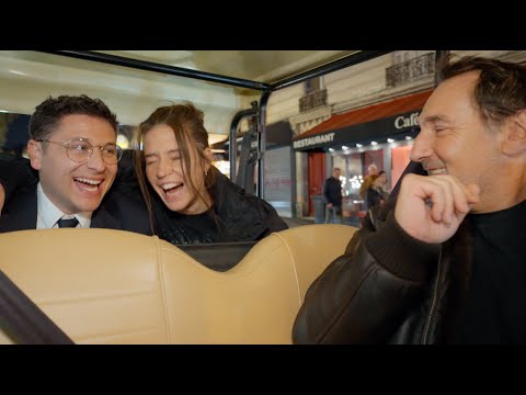 Loris Giuliano & Adèle Exarchopoulos & Gilles Lellouche on a stroll