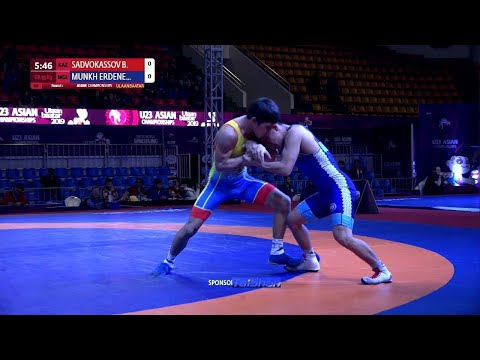 Round 1 GR - 55 kg: B. SADVOKASSOV (KAZ) v. D. MUNKH ERDENE (MGL)