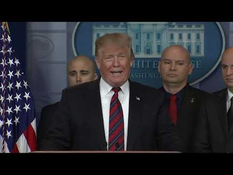 On day 13 of a partial government shutdown Thursday, President Donald Trump made his first appearance in the White House briefing room to push his position on border security. (Jan 3.)