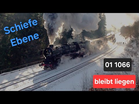 Thrills & Drama - Unique scenes of the 01 1066 breaking down on the inclined plane