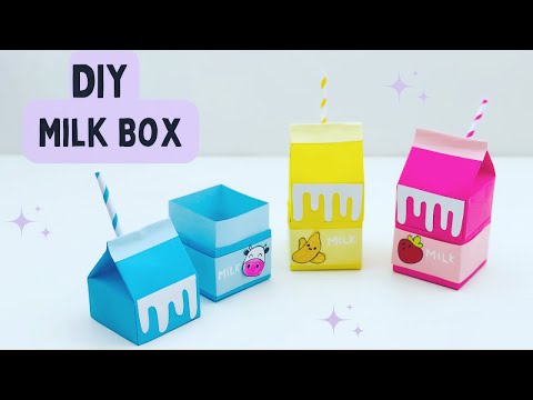 🔸DIY Origami Paper Milk Box / Paper Craft / Origami Storage Box DIY 🥰 / Organizer Box #diy #craft