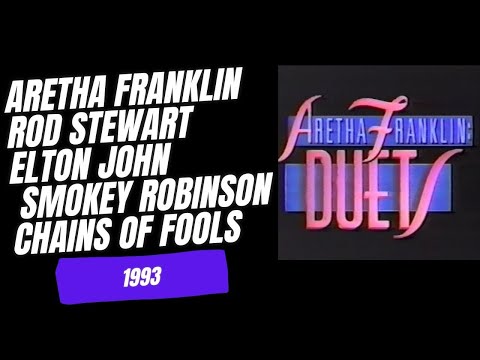Aretha Franklin Chains of Fools with Rod Stewart Elton John Smokey Robinson 1993 #RODSTEWART